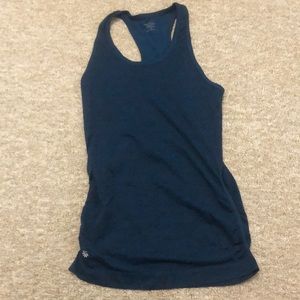 Athleta Turquoise Side Ruched Workout Tank